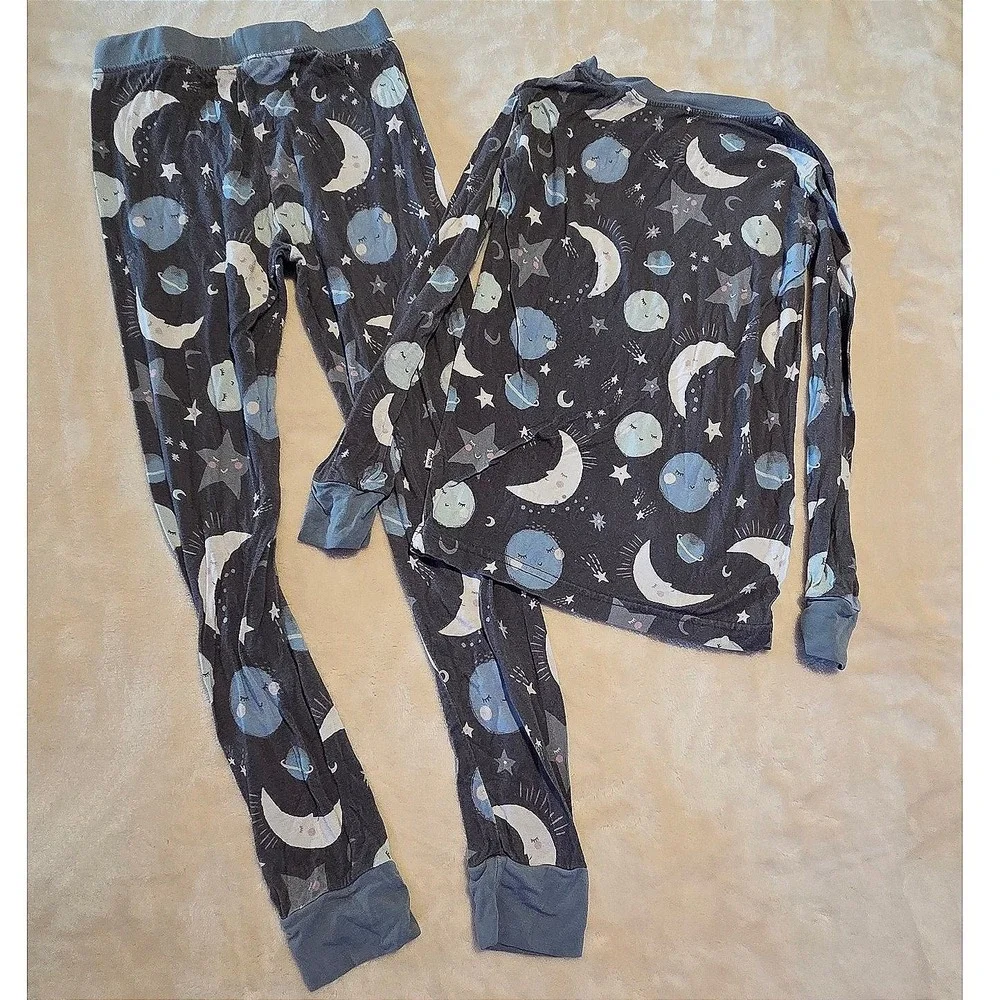 Little Sleepies To The Moon And Back 4T Toddler Bamboo Pajama Set Unisex